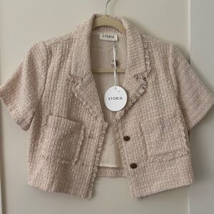 Storia cropped size small twead jacket